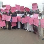 sacked ExxonMobil workers protest