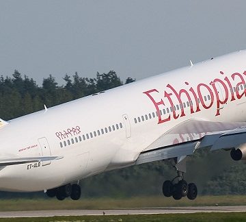 The Ethiopian Airline aircraft