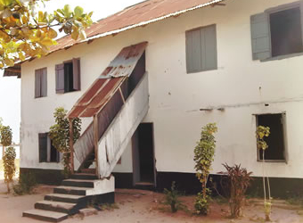 The front of the first storey building in Nigeria.