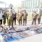Arms, ammunition, troops, victims