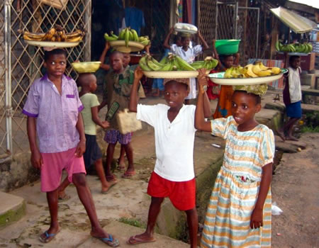 child labour, FOMWAN, girl-child, children, parents and guardians, hawking goods