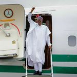 BUHARI arrives from London