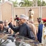 BUHARI arrives from London