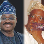 Oyo State Governor Abiola Ajimobi (left) and former Oyo State Governor, Rashidi Ladoja (right)