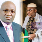 Chief John Nnia Nwodo, President General of Ohaneze Ndigbo (left) and Mazi Nnamdi Kanu, Ochiagha Ndigbo