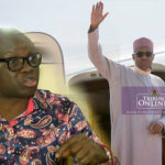 Governor Ayodele Fayose of Ekiti state (left) and President Muhammadu Buhari