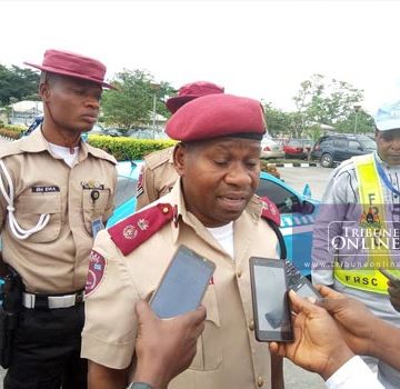 Sector Commander of the corps in Delta, Mr Rindom Kumven speaking to journalist after the forum. Photos: EBENEZER ADUROKIYA