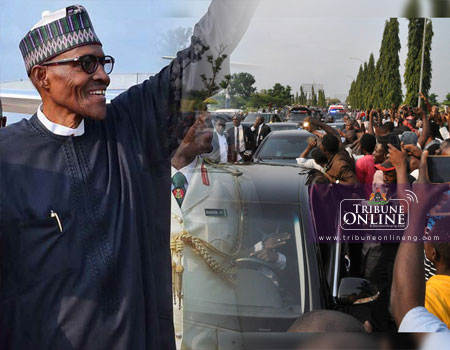 President Muhammadu Buhari homecoming motorcade