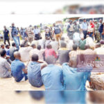 Suspected kidnappers paraded by the police in Kaduna on Thursday.