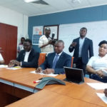 Representative of the Chairman and Managing Director of oil giant, Chevron Nigeria/Mid-Africa Business Unit, Mr. Jeffery Ewing, Mr. Esimaje Brikinn, General Manager, Policy, Government and Public Affairs, addressing the class of AWAReS 17 at CNL Head Office, Lekki, Lagos.