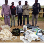 Suspects and the exhibits ―Fake current notes of N1,000 denomination