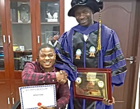 Faleke, honorary doctorate degree