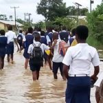 Flooded parts of Burutu North Local Government Area of Delta State