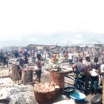 Ogbe-Ijoh market, fire