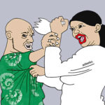 My husband left me with a deep wound after he dug his teeth into my