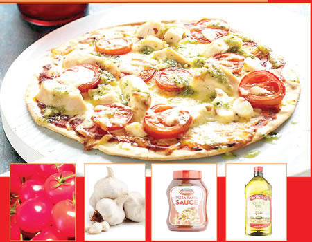 pizza chilli chicken