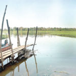 Osun, river, boys, motorcycle, bridge