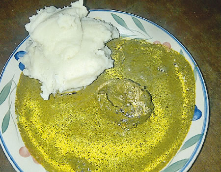 Pupuru, cassava flour, soup, food, Ondo State
