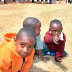 Children whose teeth are cleaned with cotton wool children