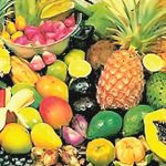 Stale fruits in the market , fruits