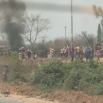 Passenger bus explodes