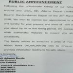 Bauchi, family, kidnap
