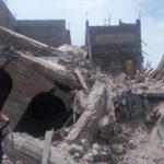 collapsed building,