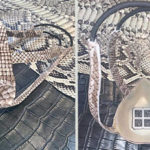 skin of alligators, snakes, full, face masks