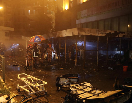 Bangladesh hospital fire, coronavirus