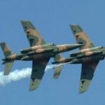 Fighter jet targeted at Lakurawa, gunships kill 37 bandit leaders, Air Force, task force, Bandits, Air component, thunder strike, DHQ, troops, bandits, 19 NAF aircraft, Airstrikes kill 28 suspected terrorists in Niger