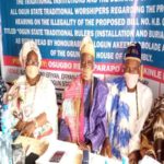 Traditionalists public hearing on installation
