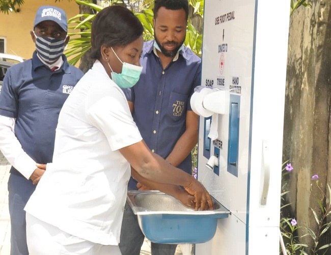 Operation Blessing, donates Hand washing facility, Nigerian Red cross, Lagos State