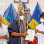 Sanwo-Olu presents staff of office