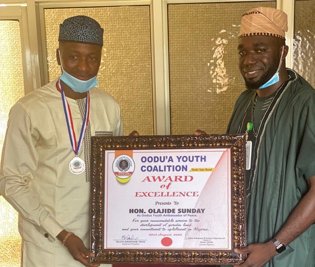 Oodua youth ambassador award