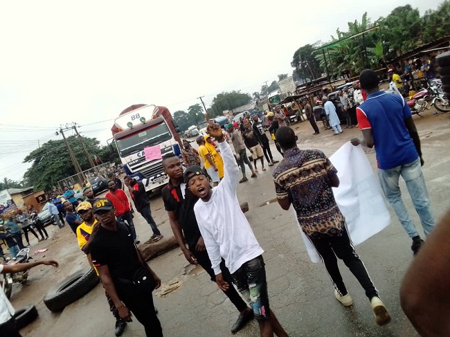 Okpella youths protest 