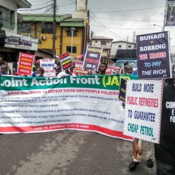 Yaba fuel hike protest