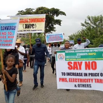 students workers groups protest 