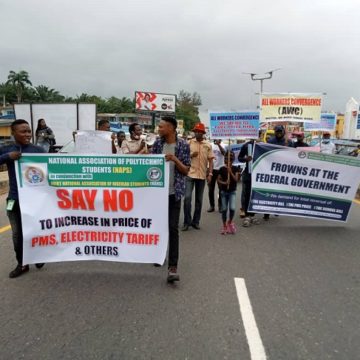 students workers groups protest 