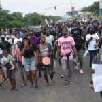 PHOTONEWS:#EndSARS protesters along Obafemi Awolowo way, Ikeja, heading to secretariat, Alausa