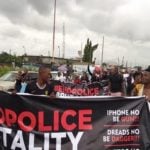 protest #ENDSARS protesters take over Warri streets 