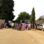 applicants refuse face mask, Crowd gathers at NIMC office, NIMC enrolment centres
