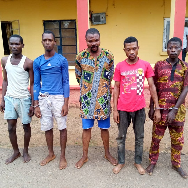 Five arrested for murdering housewife