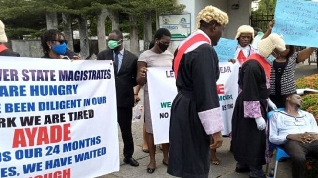 protesting Cross River magistrates
