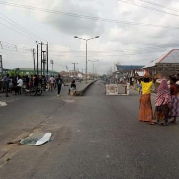 Community youths protest