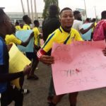 Sunshine Stars' players protest