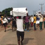 Community stage protest