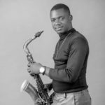 Playing the saxophone