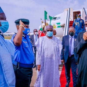 Buhari arrives Abuja from France