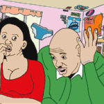 woman pants husband