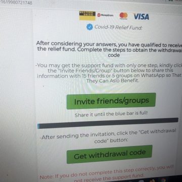 COVID-19 relief fund is fraudulent